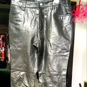 GAP Black Boot Cut leather pants